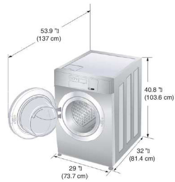 Pralnico-wirówka LG TITAN C MAX wymiary